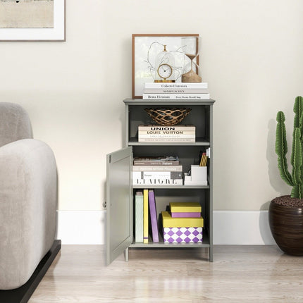 Bathroom Cabinet with Adjustable Shelf, Gray MDF