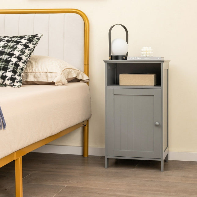 Bathroom Cabinet with Adjustable Shelf, Gray MDF