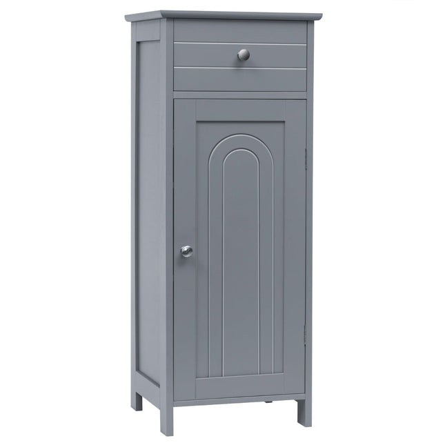 Bathroom Cabinet with Drawer & Adjustable Shelves, Grey
