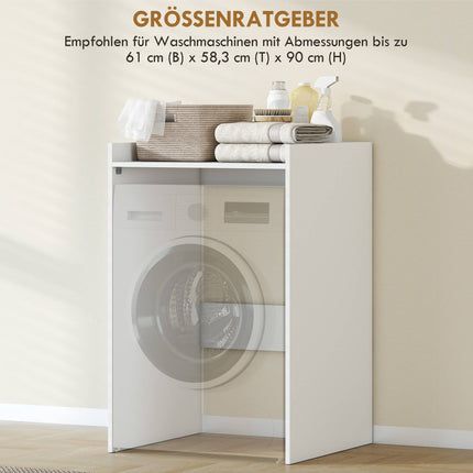 Bathroom Cabinet with Open Shelf, White, 64 x 60 x 97.5 cm