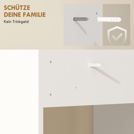 Bathroom Cabinet with Open Shelf, White, 64 x 60 x 97.5 cm