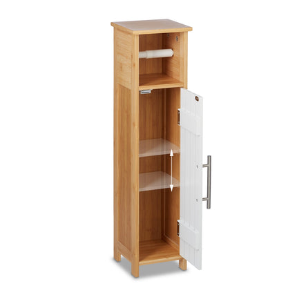 Bathroom Cabinet with Storage and Toilet Roll Holder