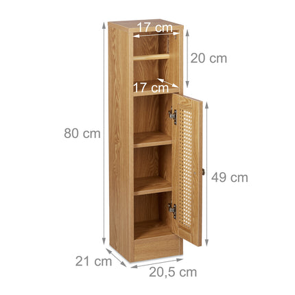 Bathroom Cabinet with Storage and Toilet Roll Holder