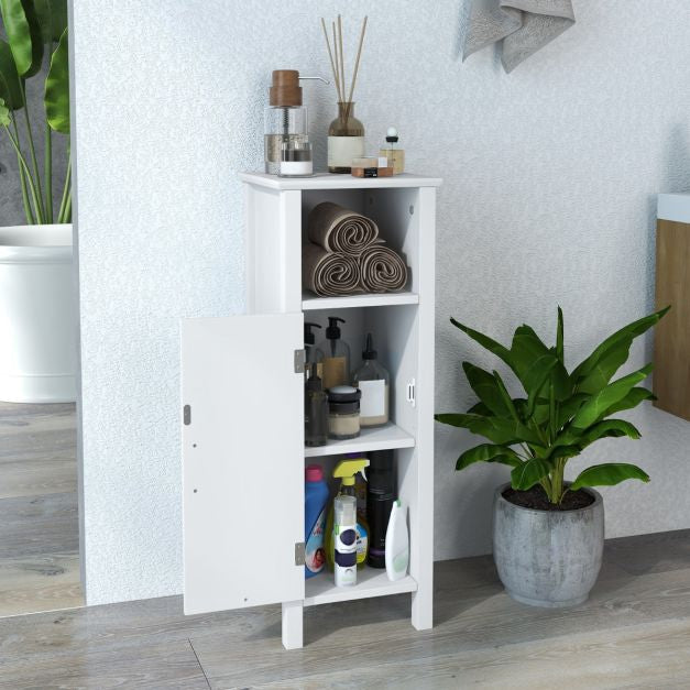 Bathroom Floor Storage Cabinet, Single Door, Adjustable Shelf