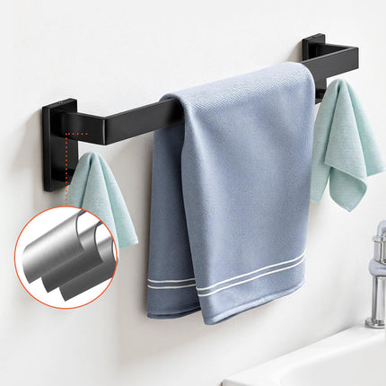Bathroom Hardware Set, Matte Black, 10-Piece Stainless Steel
