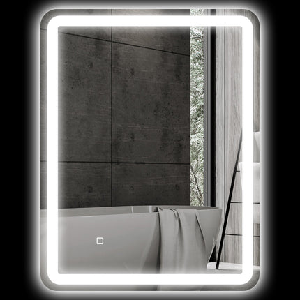 Bathroom Mirror, LED, Anti-Fog, Touch Control, 60x80 cm