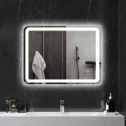 Bathroom Mirror, LED, Anti-Fog, Touch Control, 60x80 cm