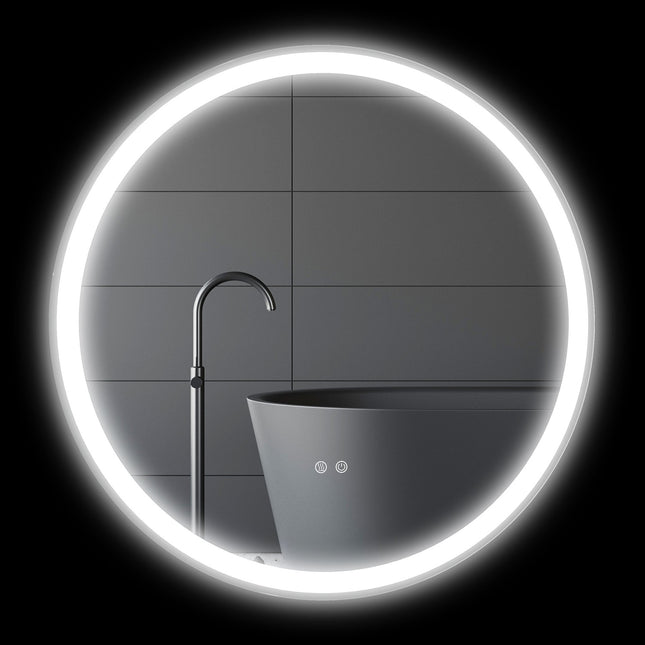 LED Bathroom Mirror, Anti-Fog, 80cm, Touch & Memory Function