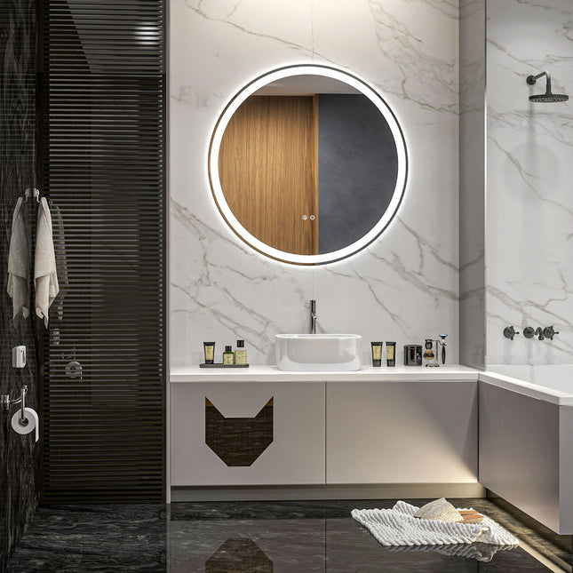 LED Bathroom Mirror, Anti-Fog, 80cm, Touch & Memory Function