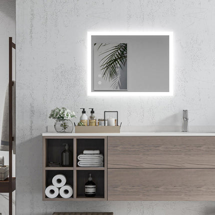 LED Bathroom Mirror - Fog-free, Touch Switch, 70x50 cm