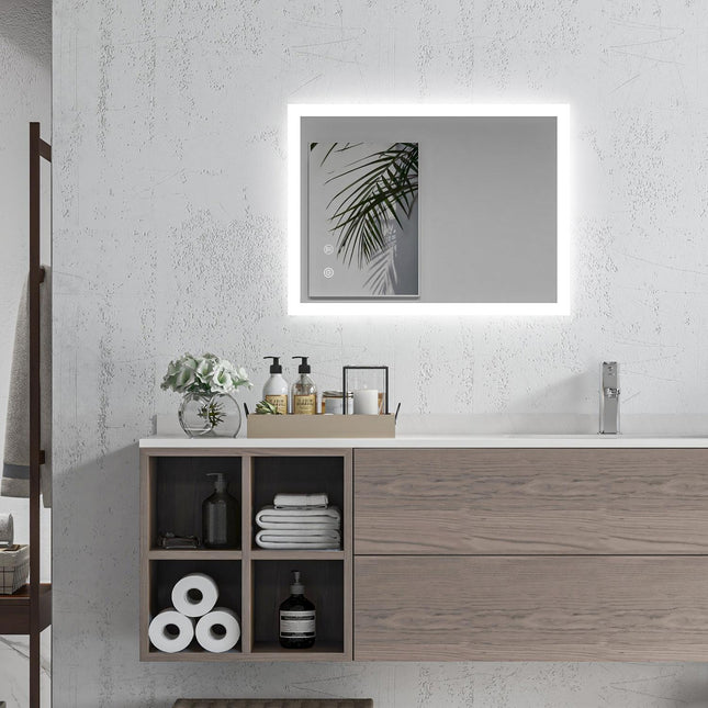 LED Bathroom Mirror - Fog-free, Touch Switch, 70x50 cm