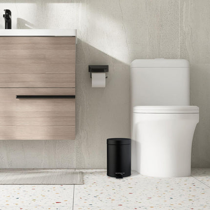 Bathroom Pedal Bin, 3L Matte Metal
