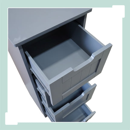 Bathroom Storage Cabinet, 4 Drawers, Space-Saving Design