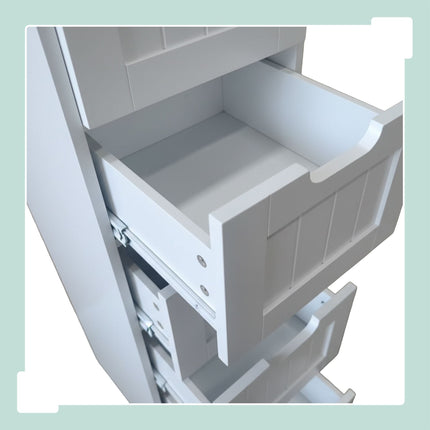 Bathroom Storage Cabinet, 4 Drawers, Space-Saving Design