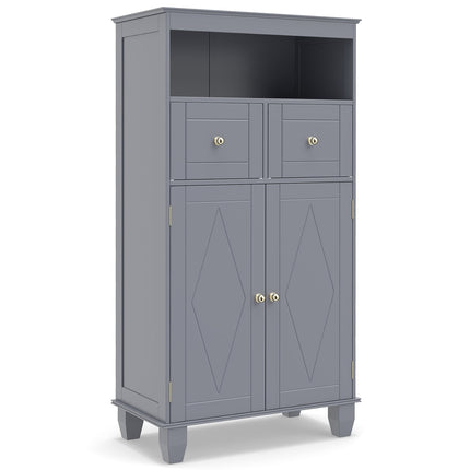 Bathroom Storage Cabinet with Adjustable Shelves, Gray