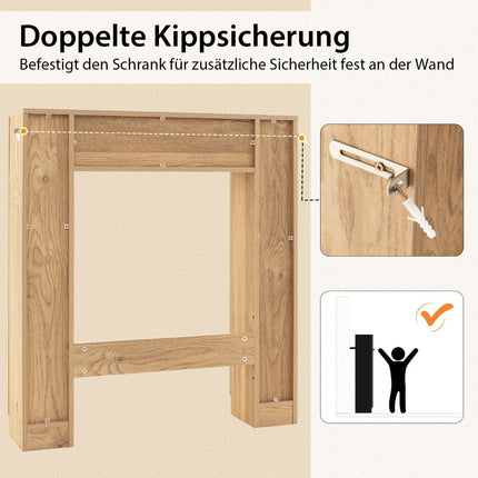 Bathroom Storage Cabinet with Adjustable Shelves, Natural