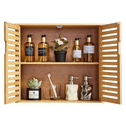 Bathroom Wall Cabinet, 2 Doors, Adjustable Shelf, Wall Mount