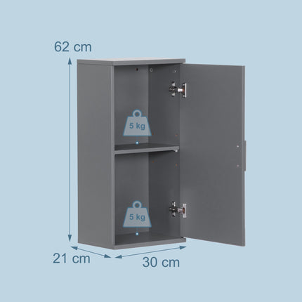 Bathroom Wall Cabinet, Adjustable Shelves, Space-Saving