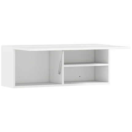 Badkamerwandkast, liftdeur, gasveer, 80x25x30 cm, wit