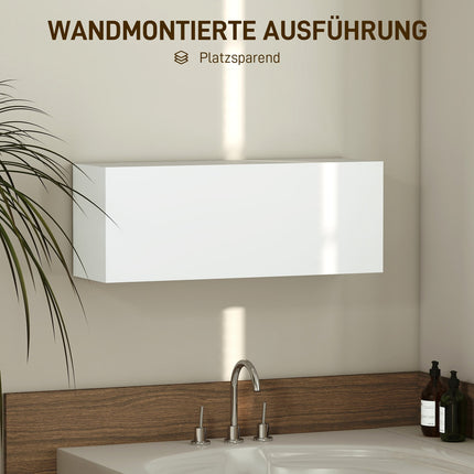 Badkamerwandkast, liftdeur, gasveer, 80x25x30 cm, wit