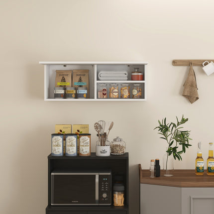 Badkamerwandkast, liftdeur, gasveer, 80x25x30 cm, wit