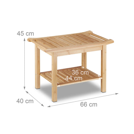 Bathroom bench in bamboo