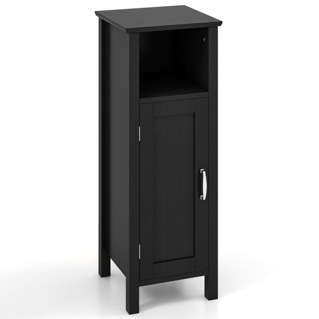 Bathroom cabinet bathroom cabinet with open compartment side cabinet storage cabinet 30 x 30 x 80 cm black