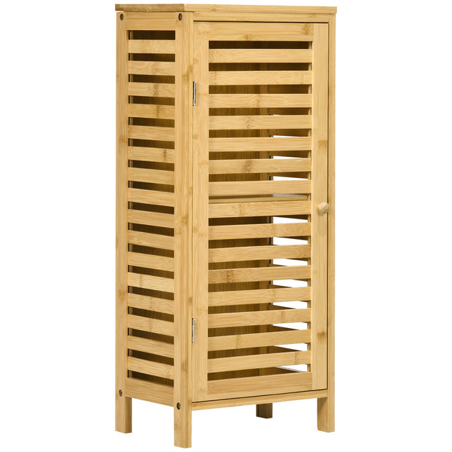 Bathroom side cabinet, slatted door, 2 compartments, 30x20x70 cm