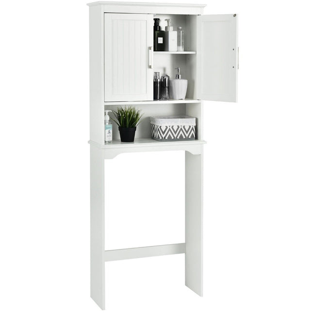 Bathroom cabinet washing machine cabinet with adjustable shelf 63 x 23 x 168 cm