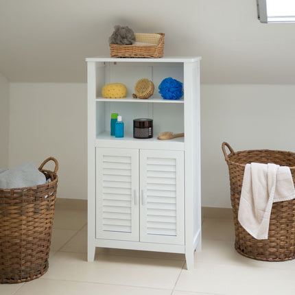 Bathroom cabinet white LAMELL