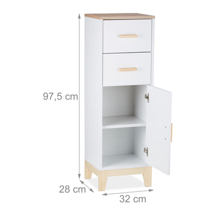 Bathroom cabinet with 2 drawers