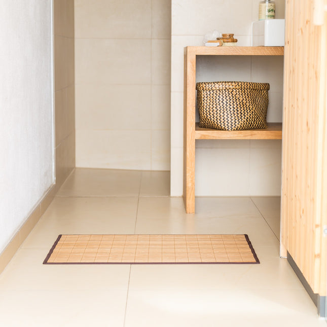 Bathroom mat bamboo different sizes