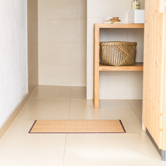 Bathroom mat bamboo different sizes