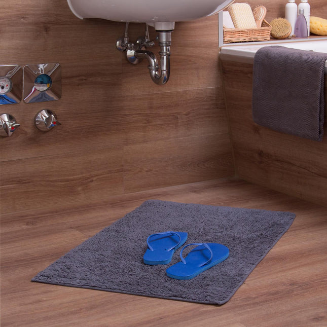 Bathroom mat different sizes gray