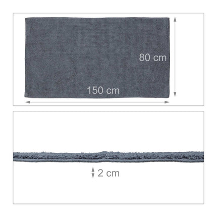 Bathroom mat different sizes gray