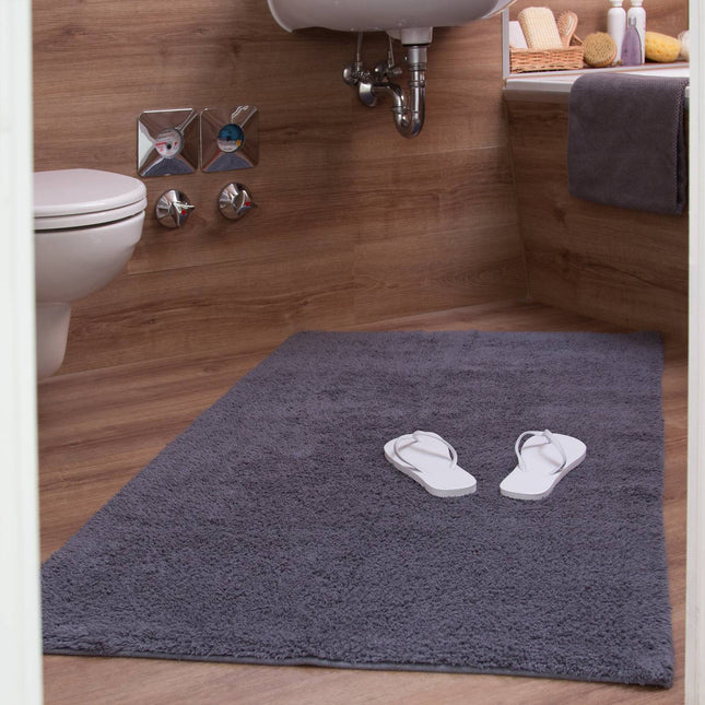 Bathroom mat different sizes gray