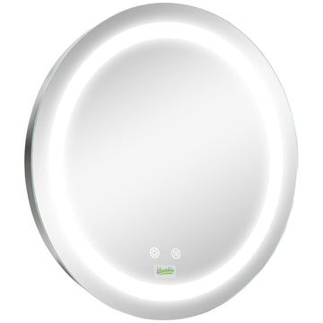 LED Bathroom Mirror, Ø50 cm, Anti-Fog, Touch & Memory Function