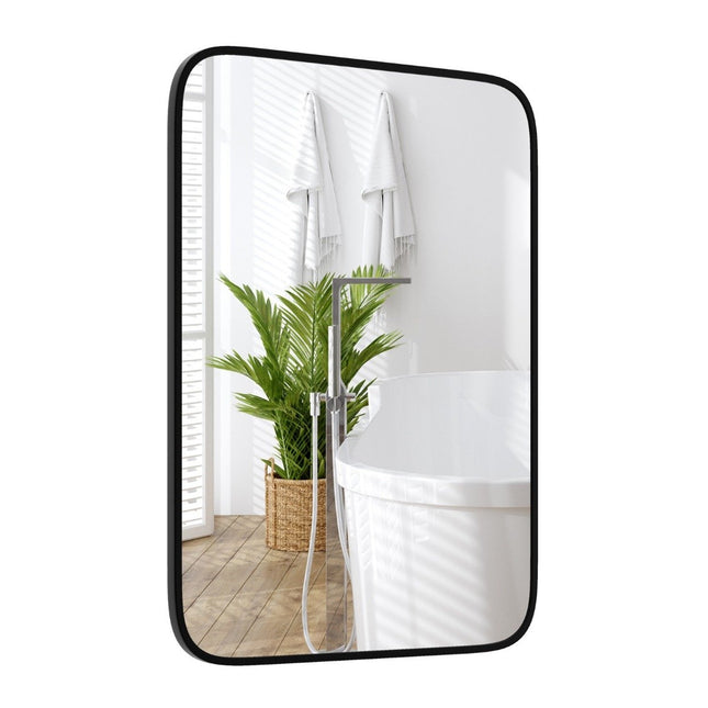 Bathroom mirror 70 x 50 cm large cosmetic mirror with shatterproof film rectangular