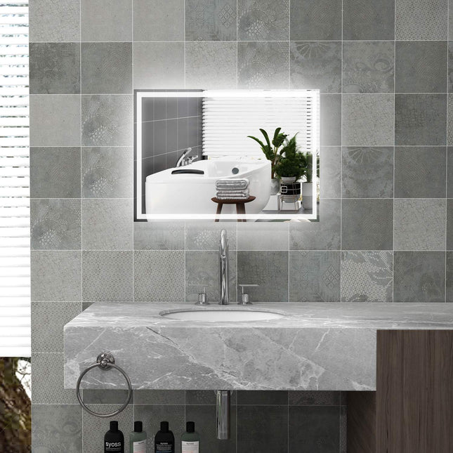 LED Bathroom Mirror, Touch Sensor, Anti-Fog, 50x70 cm