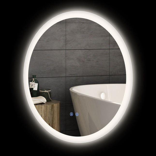 Bathroom mirror 60cm, LED lighting, Touch & Anti-Fog