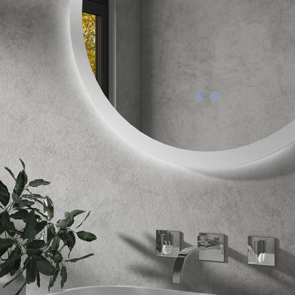 Bathroom mirror 60cm, LED lighting, Touch & Anti-Fog