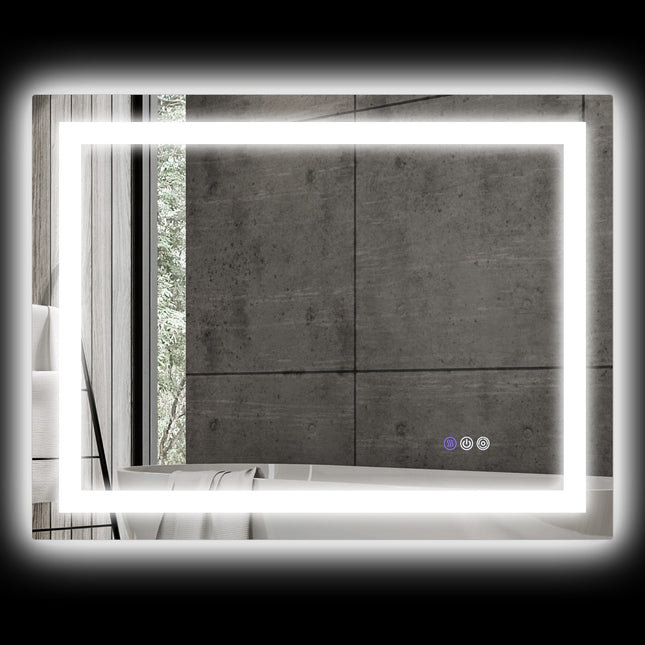 Bathroom mirror with LED lighting, Touch Switch, Anti-Fog