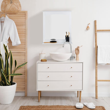 Bathroom mirror with shelf MDF