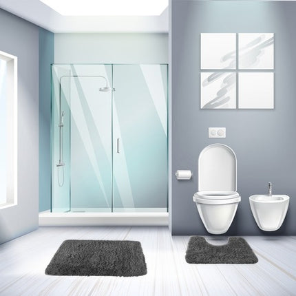 Bathroom rug - set - gray Ruhhy 22061