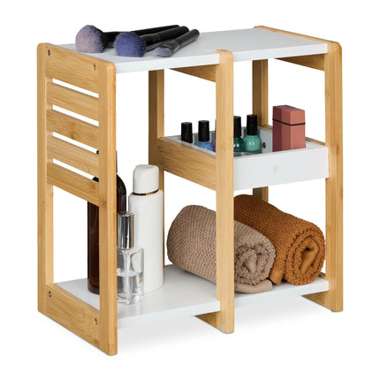 Bathroom shelf bamboo 3 shelves