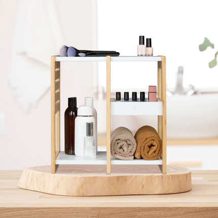 Bathroom shelf bamboo 3 shelves
