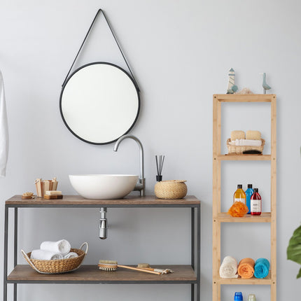 Bathroom shelf in bamboo 5 shelves