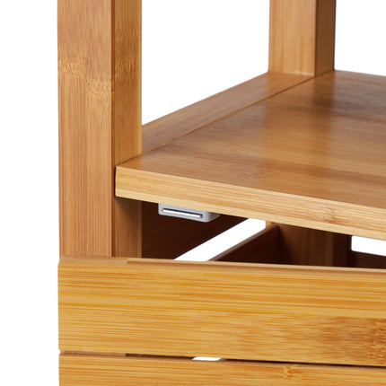 Bathroom shelf in bamboo 6 shelves