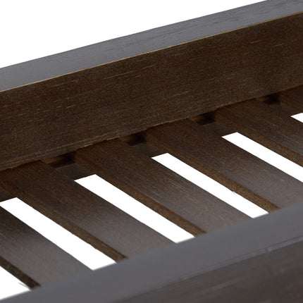 Bathroom shelf in dark brown bamboo