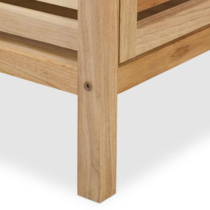 Bathroom shelf in walnut